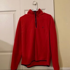nautica red quarter zip